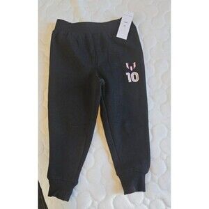NWT Messi Toddler Black Joggers Sweatpants Size 2T
